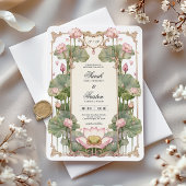 Élégant Faire-part de mariage asiatique Lotus