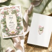 Élégant Faire-part de mariage asiatique Lotus