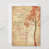 Élégant Faire-part de mariage Automne Automne Arbr (Devant)