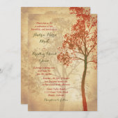 Élégant Faire-part de mariage Automne Automne Arbr (Devant / Derrière)