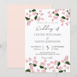 Elégant Faire-part de mariage aux fleurs de Bougai