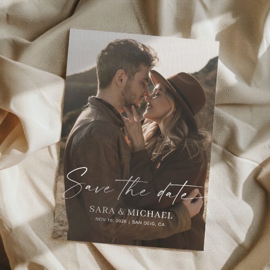 Élégant Faire-Part de Mariage avec Écriture Modern