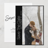 Élégant Faire-part de mariage avec photo (Devant / Derrière)