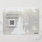 Élégant faire-part de mariage avec photo et écritu (Verso)