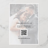 Élégant faire-part de mariage avec photo et écritu (Verso)