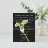 Elégant Faire-part de mariage blanc et citron vert (Debout devant)