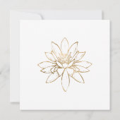 Elégant faire-part de mariage blanc, noir et or (Dos)