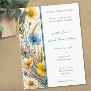 Élégant Faire-part de mariage blanche SnowDrop