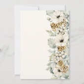 Elégant Faire-part de mariage bleu Dusty (Dos)