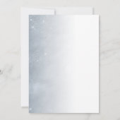 Elégant Faire-part de mariage bleu foncé (Dos)