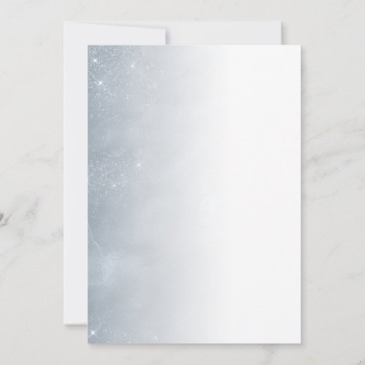 Elégant Faire-part de mariage bleu foncé (Dos)