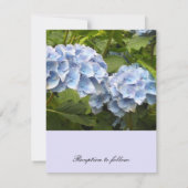 Elégant Faire-part de mariage Blue Hydrangea (Dos)