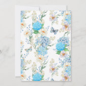 Elégant Faire-part de mariage Blue Hydrangea (Dos)