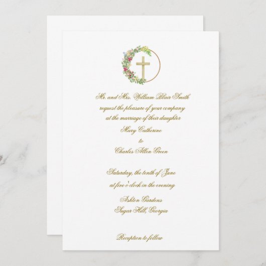 Elégant Faire-part de mariage Brown, Anniversaire (Devant / Derrière)