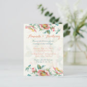 Élégant Faire-part de mariage budgétaire Rose (Debout devant)