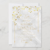 Elégant Faire-part de mariage cadre de Florales d' (Devant)