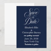 Élégant Faire-Part de Mariage Calligraphié (Devant / Derrière)