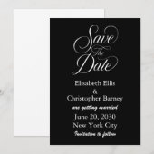 Élégant faire-part de mariage calligraphié (Devant / Derrière)