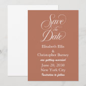 Élégant faire-part de mariage calligraphié (Devant / Derrière)