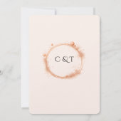 Élégant faire-part de mariage calligraphié à l'enc (Dos)