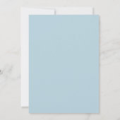 Élégant Faire-part de mariage classique bleu doux (Dos)