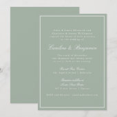 Élégant Faire-Part de Mariage Classique Bordure Sa (Devant / Derrière)