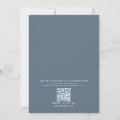 Élégant Faire-part de mariage classique feuille fl (Dos)