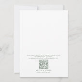 Élégant Faire-part de mariage classique feuille fl (Dos)