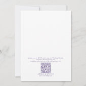 Élégant Faire-part de mariage classique feuille fl (Dos)