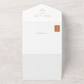 Élégant Faire-Part de Mariage Code QR Orange (Dehors)