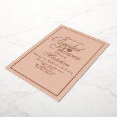 Élégant faire-part de mariage cœur bordure script (Rotation)