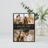 Élégant Faire-Part de Mariage Collage de Photos à (Debout devant)