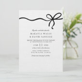 Élégant Faire-part de mariage Coquette Bow (Debout devant)