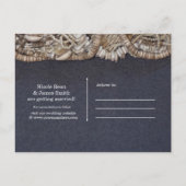 Élégant Faire-Part de Mariage Coquillages de Plage (Dos)