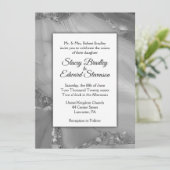 Élégant Faire-part de mariage d'âge en marbre arge (Debout devant)