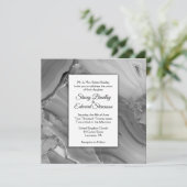 Élégant Faire-part de mariage d'âge en marbre arge (Debout devant)