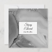 Élégant Faire-part de mariage d'âge en marbre arge (Dos)