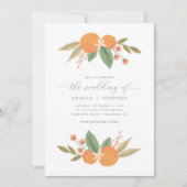 Élégant Faire-part de mariage d'agrumes (Devant)