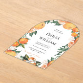 Élégant Faire-part de mariage d'agrumes aux Orange (Poser)