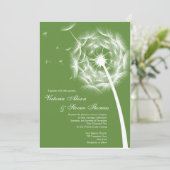 Élégant faire-part de mariage Dandelion (Debout devant)