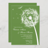 Élégant faire-part de mariage Dandelion (Devant / Derrière)