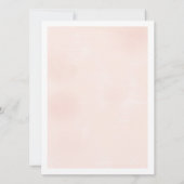 Elégant faire-part de mariage d'aquarelle fleur pê (Dos)