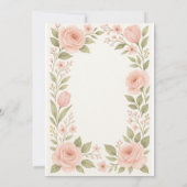 Elégant Faire-part de mariage d'aquarelle florale (Dos)