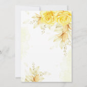 Elégant Faire-part de mariage d'aquarelle florale (Dos)