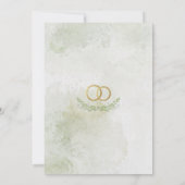 Elégant Faire-part de mariage d'aquarelle or | rom (Dos)