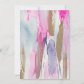 Elégant Faire-part de mariage d'aquarelle rose et  (Dos)