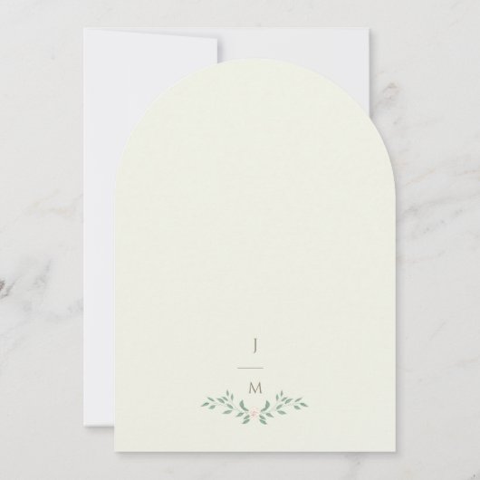 Élégant Faire-part de mariage d'arc floral (Dos)