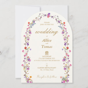 Élégant Faire-part de mariage d'arc floral