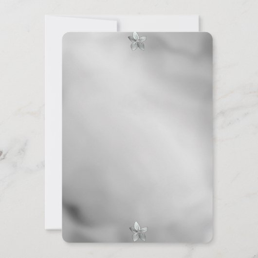 Élégant faire-part de mariage d'arc floral (Dos)