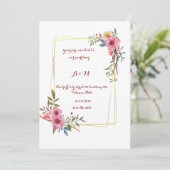 Élégant Faire-part de mariage d'arc floral | (Debout devant)